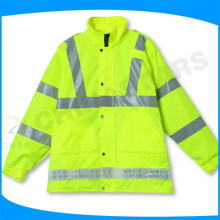 high visibility warming Reflective safety raincoat